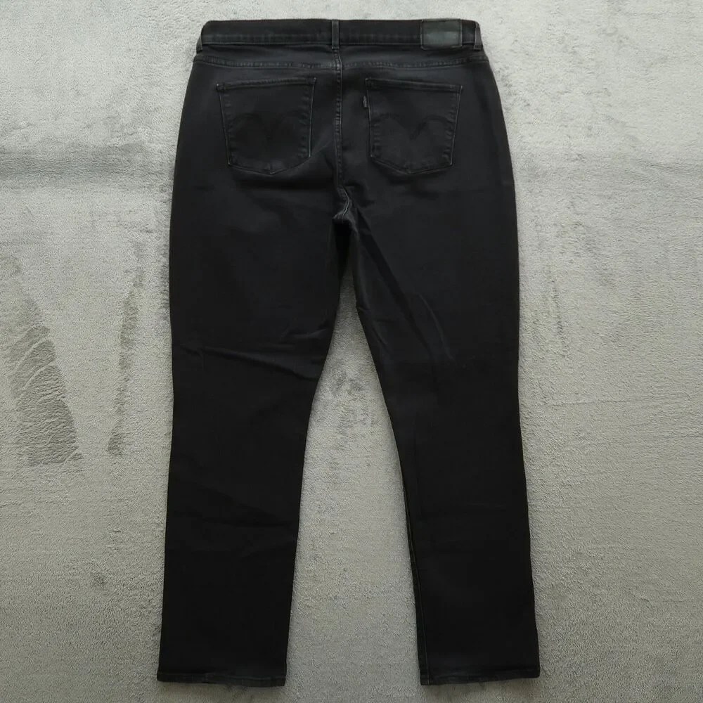 Levi's Jeans Women's Size 16M Gray High-Rise Classic Straight Denim 29